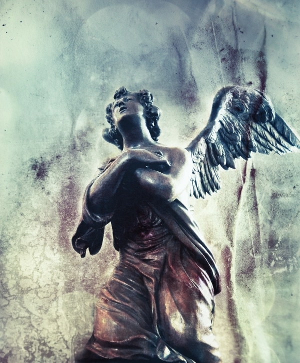 Angel healing statue