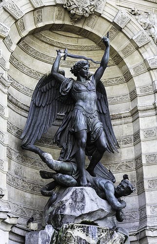 Archangels: Michael defeating Lucifer