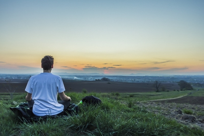 spiritual grounding meditating